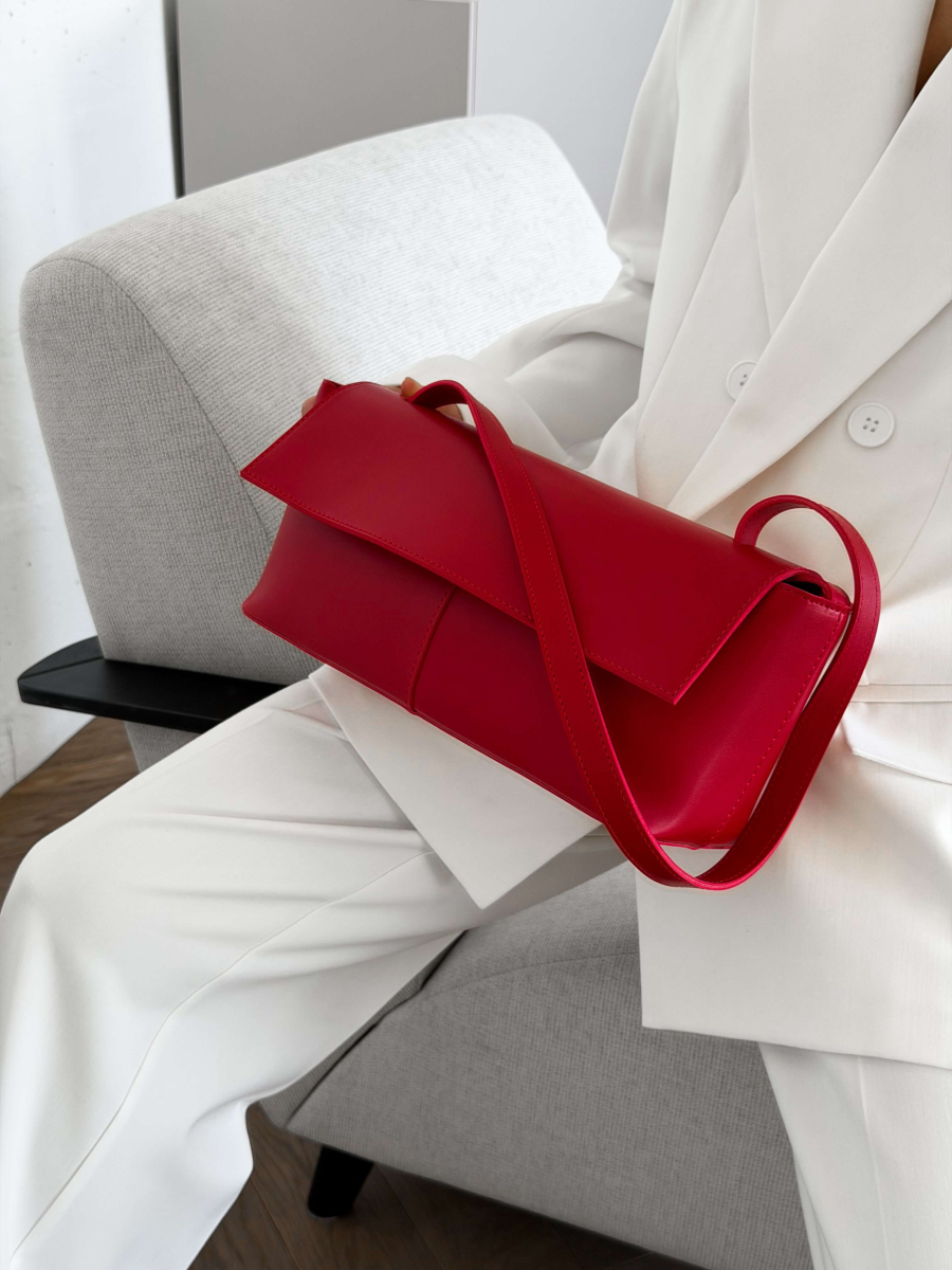 Клатч-багет МАДЛЕН червоний LEMAN LM4871-3